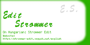 edit strommer business card